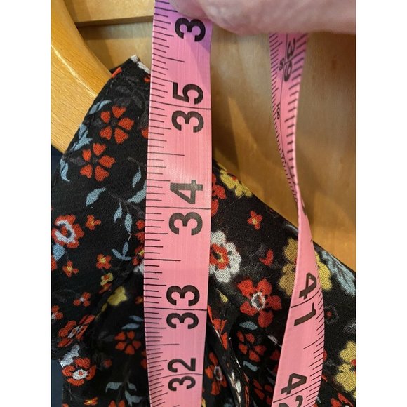 BCBG MAXAXAZRIA Size XS Shirt Dress Floral Multi-Color Print Pattern Two layers - Picture 6 of 6